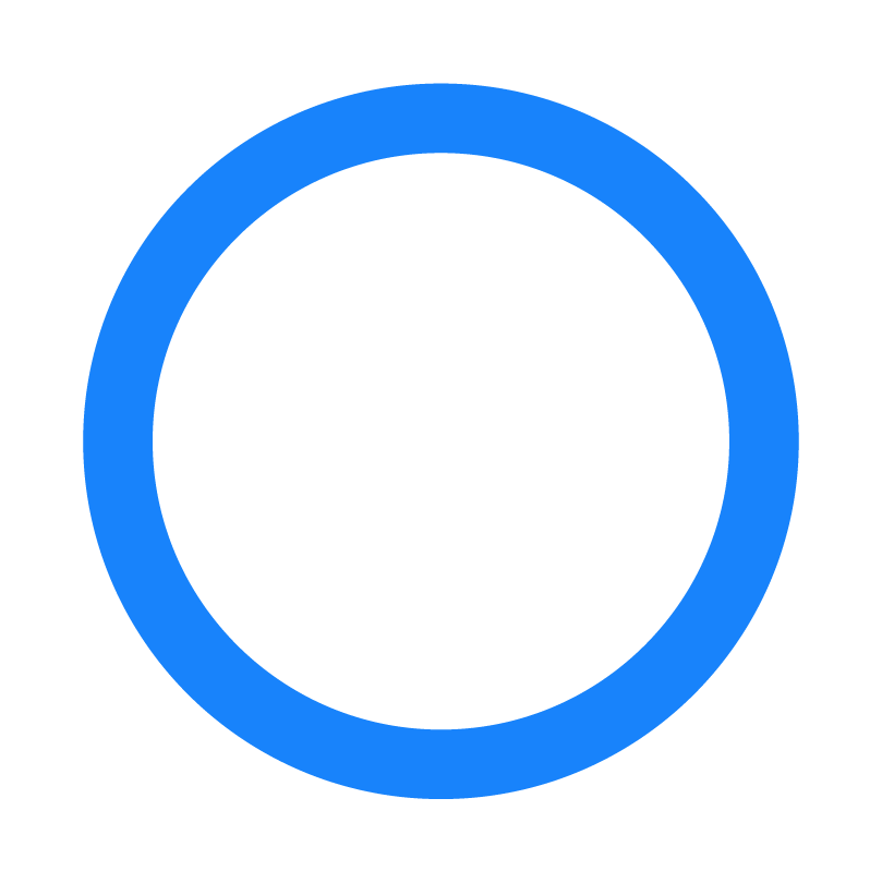 A hollow (open) circle