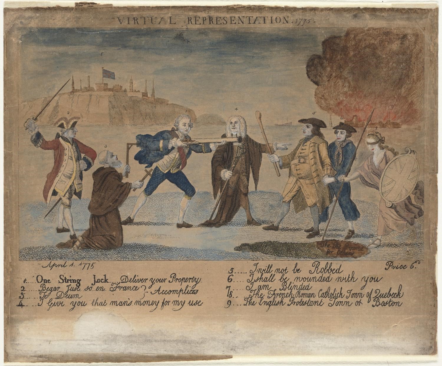 political cartoon on Virtual Represenation
