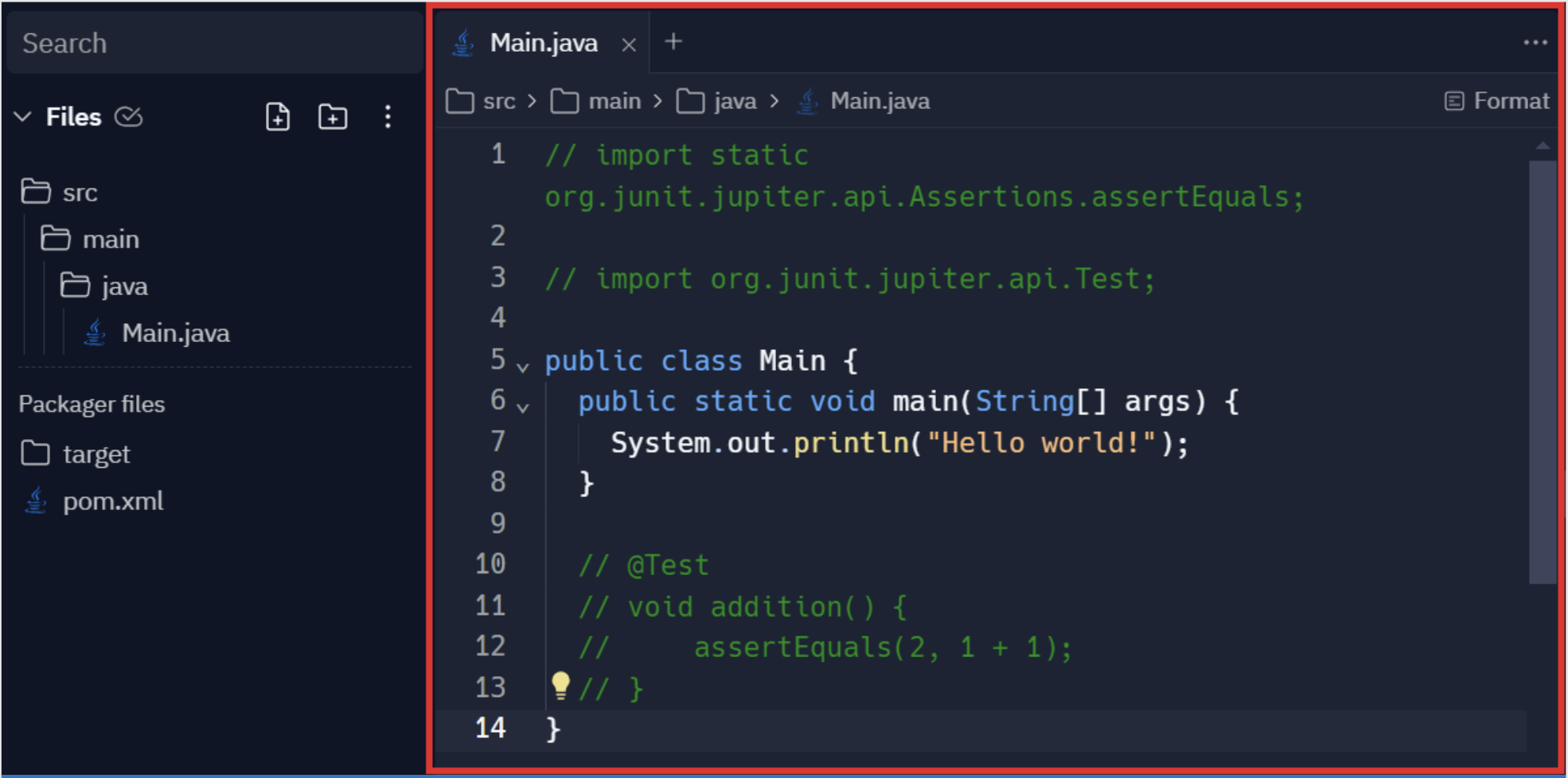 Screenshot of the Replit IDE Code Editor pane