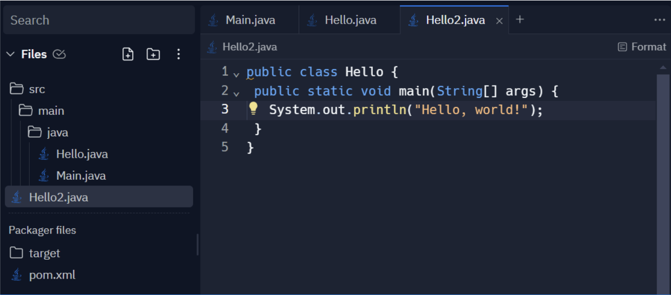 Screenshot of the location of the java folder.