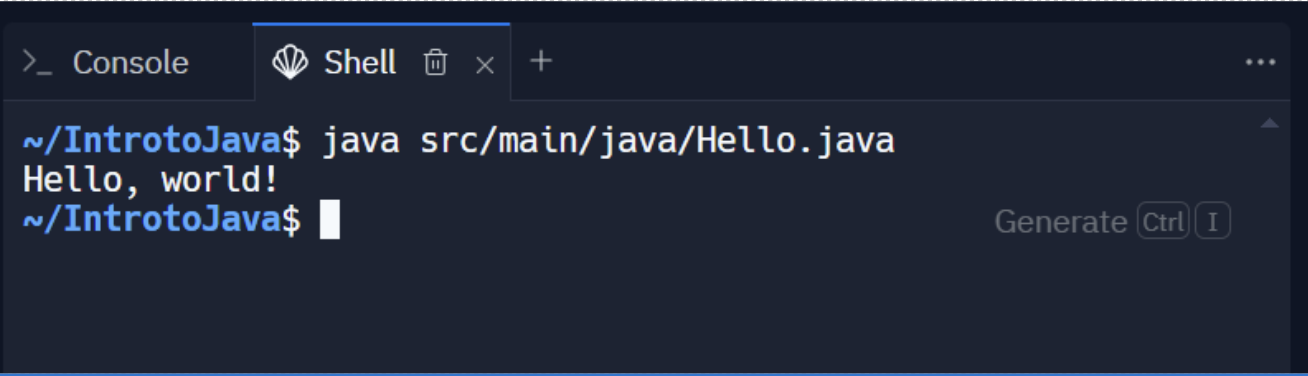 Screenshot of the Replit IDE code editor screen.