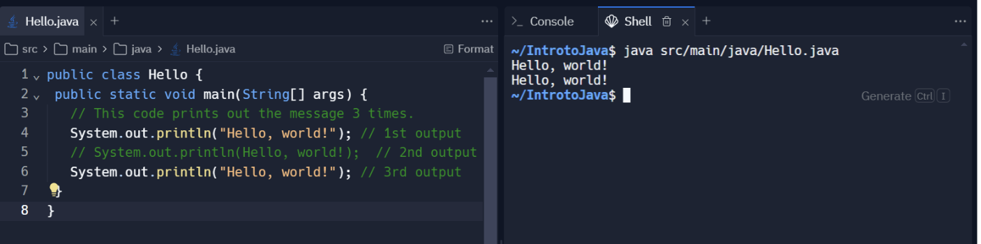 Screenshot of Replit Code Rerun