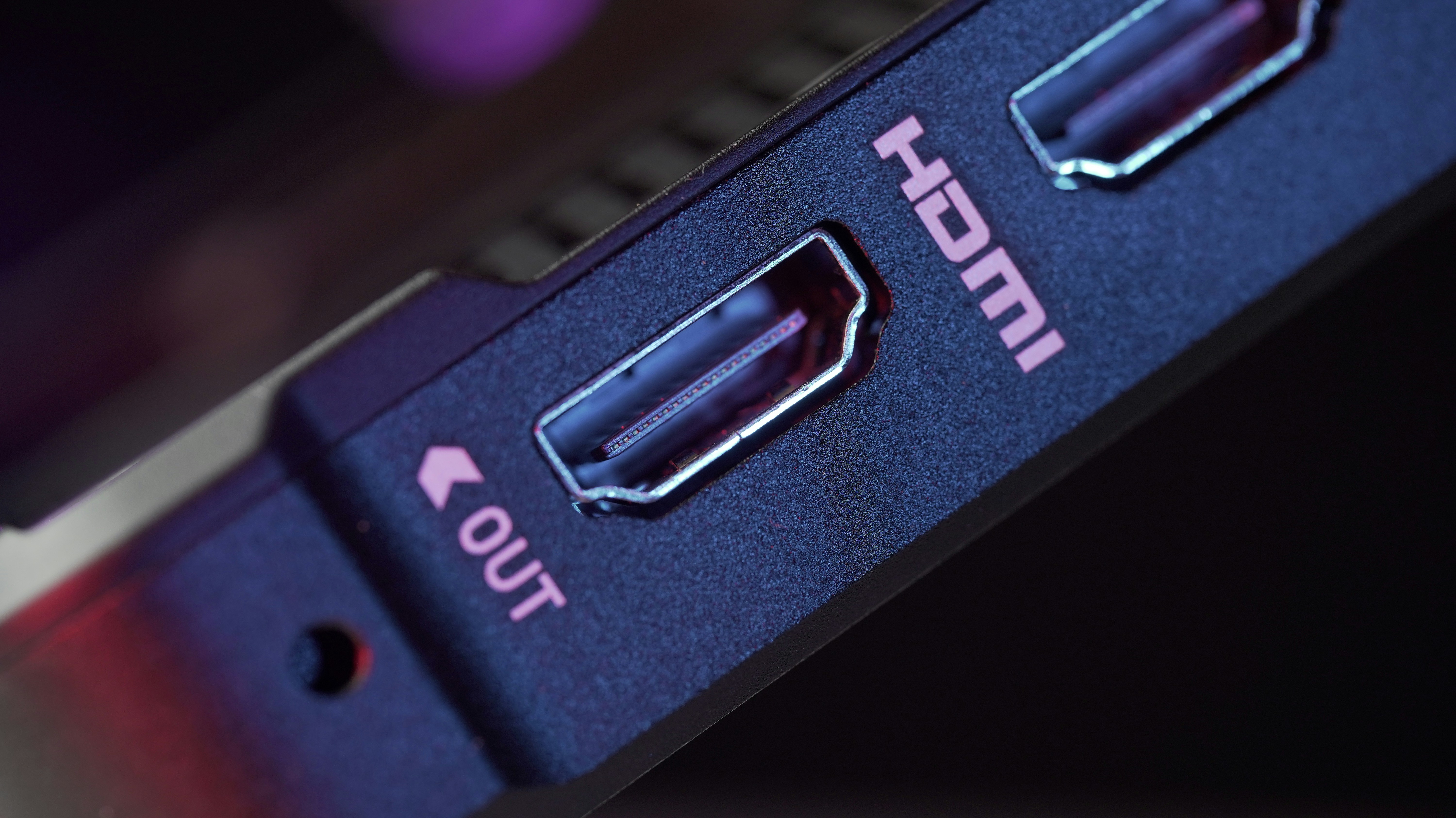 an HDMI output connection
