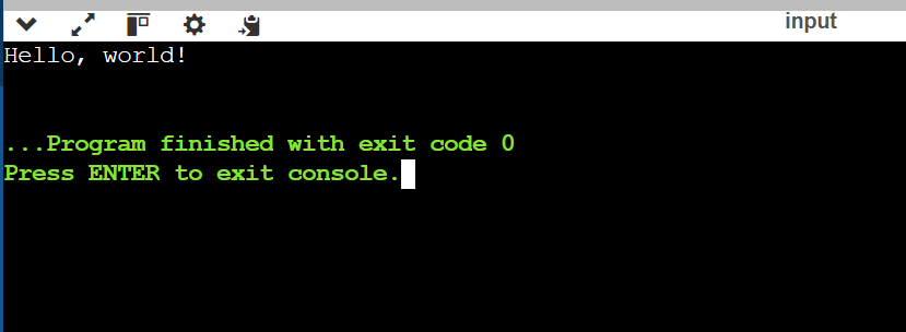 Screenshot of output in the GDB Console pane at the bottom of the screen
