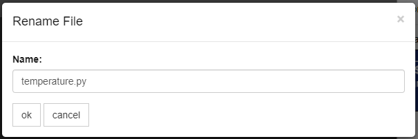 File name temperature.py given to the new file.