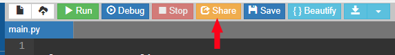 the Share button in the top menu.