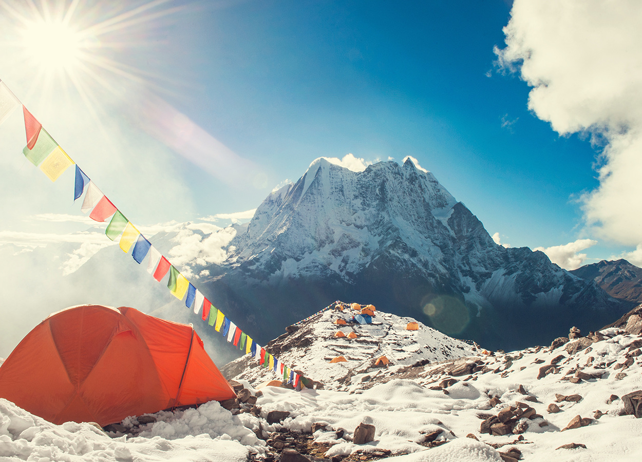 Acclimatization—Mount Everest south base camp in Nepal sits at 5,364 meters (17,598 feet, 3.3 miles). Hikers typically spend time at base camp before making their ascent in order to adapt to the new altitude which includes increasing the number of circulating erythrocytes to deliver adequate oxygen to the body.