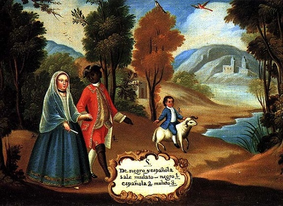 De Negro y Española, Sale Mulatto by Anonymous18th centuryOil on canvas