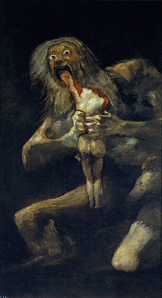 Saturn Devouring One of His Children by Francisco de Goya1819-1823Oil on canvas