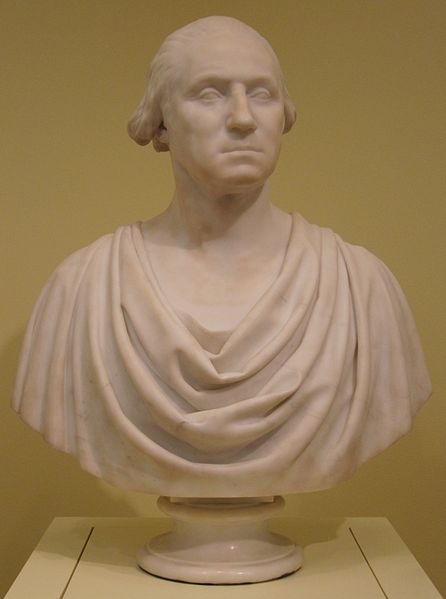 Portrait bust of George Washington by Hiram Powers1844Marble
