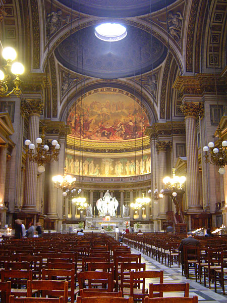 Columns and gilded capitals at La Madeleine