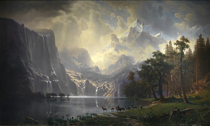 Among the Sierra Nevada Mountains, California by Albert Bierstadt1868Oil on canvas