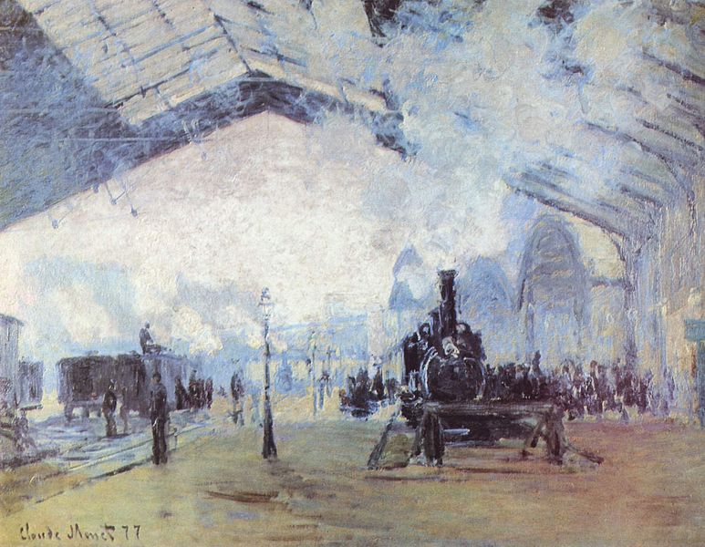 Gare St. Lazare Train Station by Claude Monet1877Oil on canvas