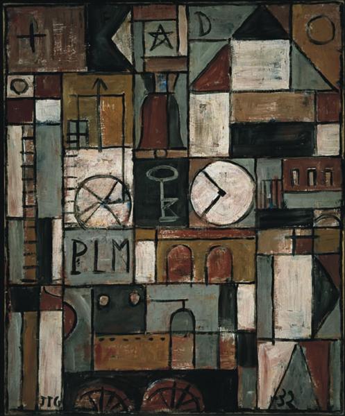 Construction with Bell Tower by Jaoquín Torres García1932Oil on canvas