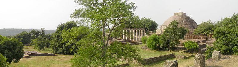 Exterior views of the Great Stupa at Sanchi