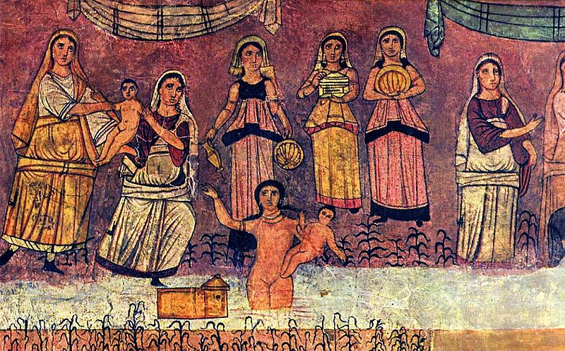 Moses Found in the River from the synagogue at Dura-Europos3rd century ADSyria