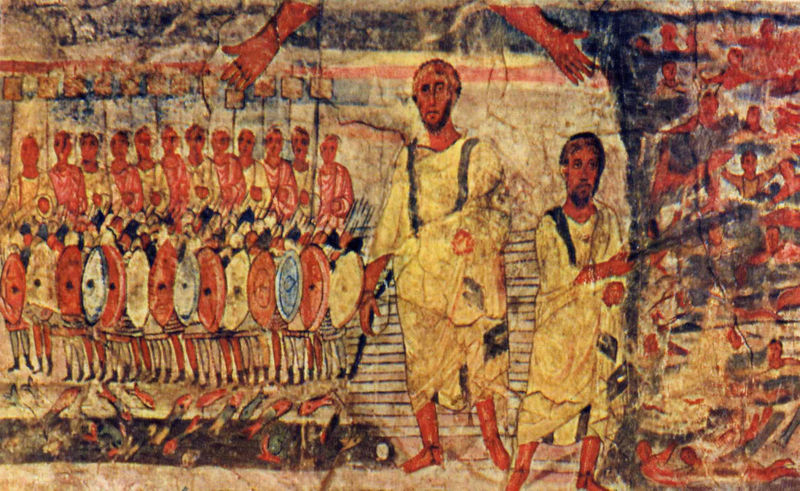Exodus and the crossing of the Red Sea from the synagogue at Dura-Europos3rd century ADSyria