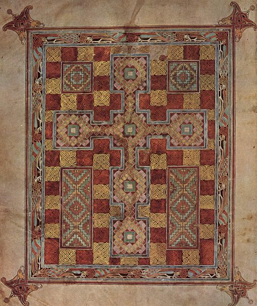 Cross & Carpet Page from Lindesfarne Gospel698-721 ADTempera on vellumLondon, England
