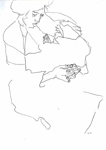 Mutter mit Kind by Egon Schiele