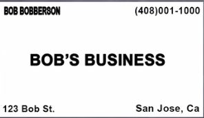 Bad Business Card