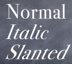 Italic