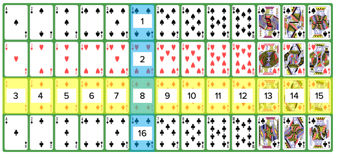 Deck of Cards With 6 and Diamonds