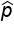 begin mathsize 20px style p with hat on top end style