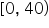 left square bracket 0 comma space 40 right parenthesis