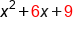 x squared plus 6 x plus 9