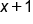 x plus 1