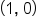 open parentheses 1 comma space 0 close parentheses
