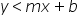 y less than m x plus b
